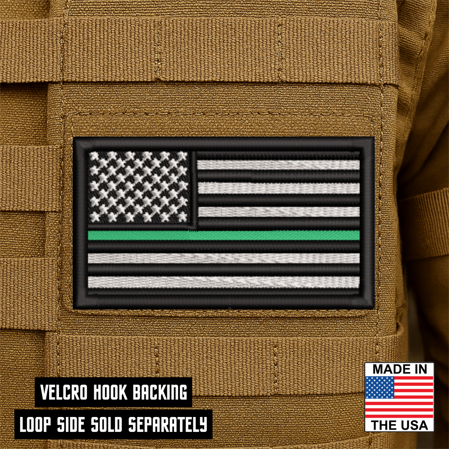 Thin Green Line American Flag VELCRO® Patch | Made in USA