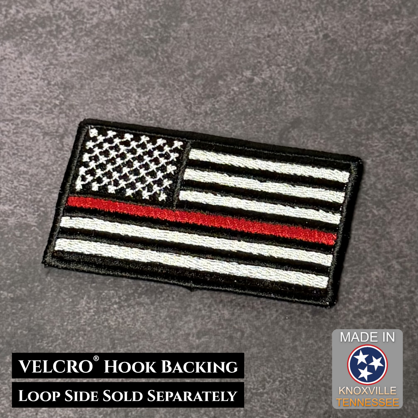Thin Red Line American Flag VELCRO® Firefighter Patch | Made in USA