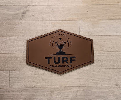 Engraved Heritage Leatherette Patches.