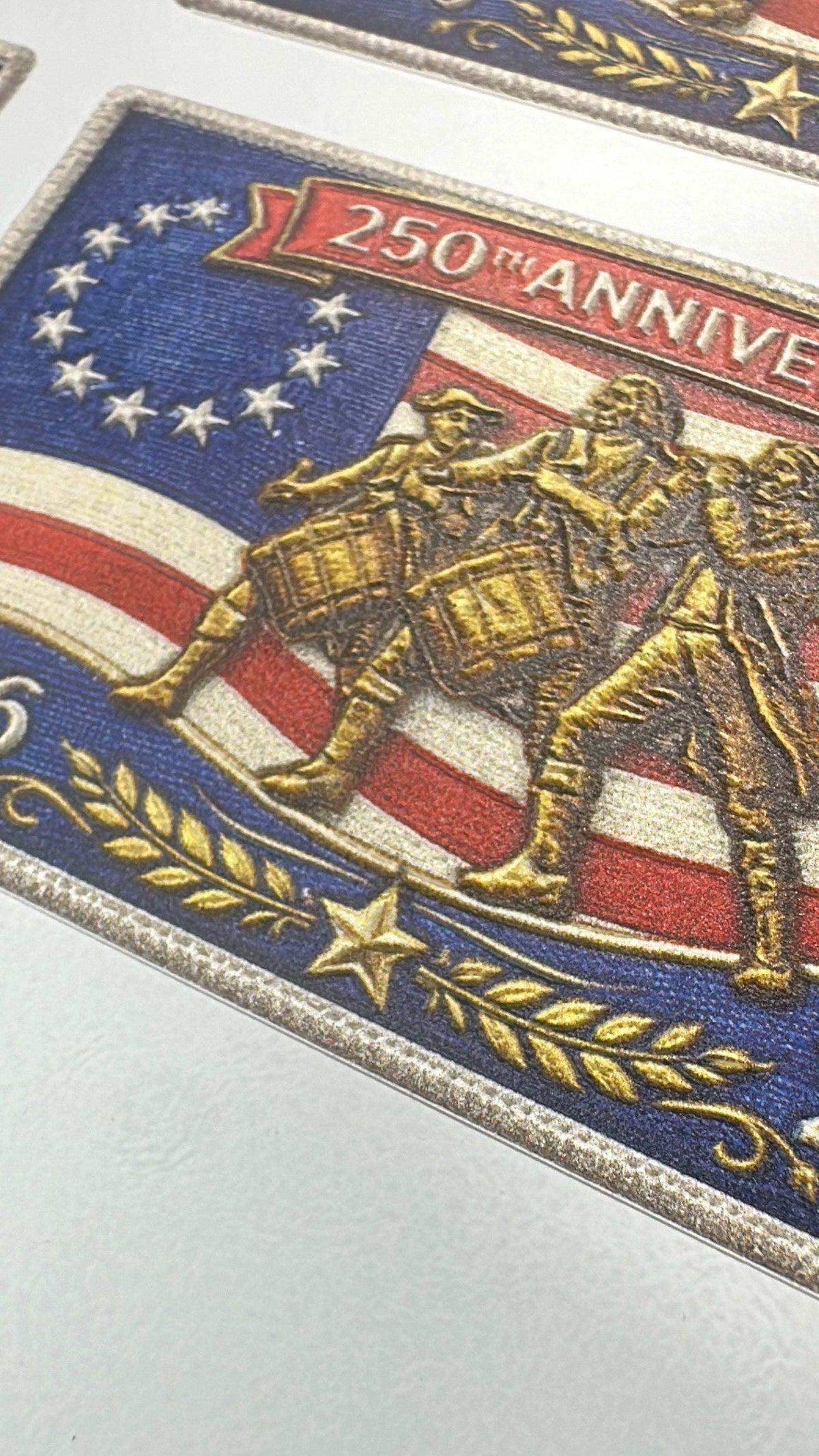 250th Anniversary UV Printed Leatherette Hat Patch – 1776–2026 America Birthday Patch – Patriotic Trucker Hat Patch – USA 250th Celebration