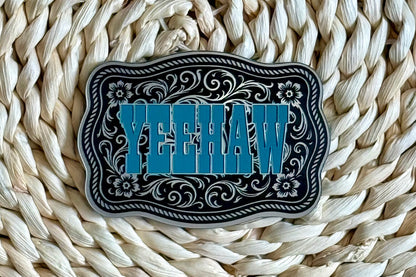 YeeHaw Scroll Design Acrylic Laser Engraved Hat Patch