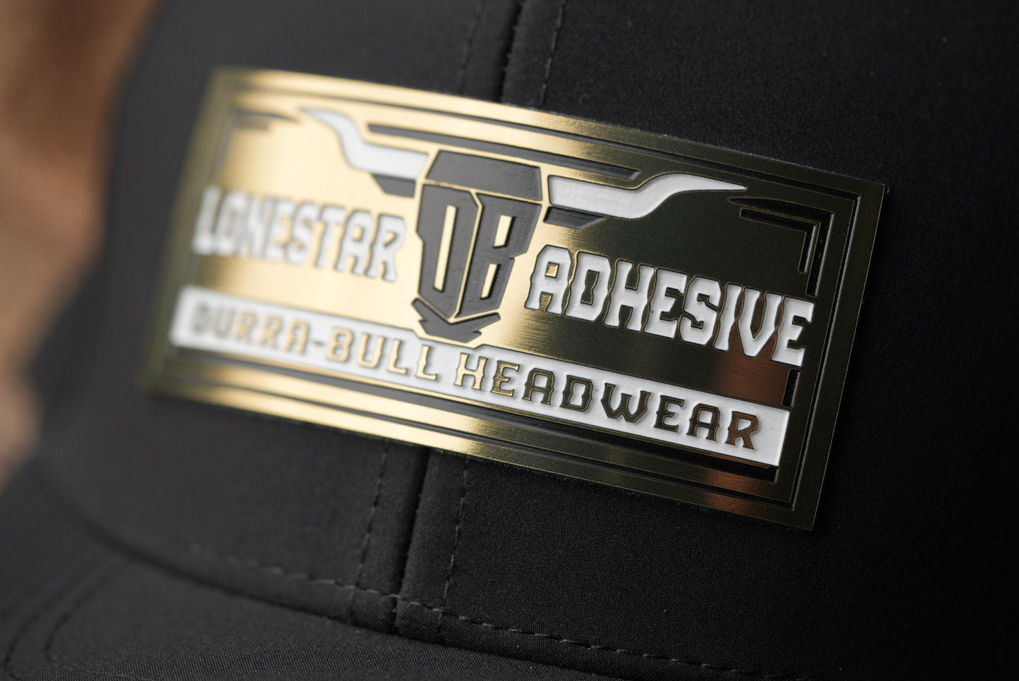 Acrylic: Antique Gold / Black / White TriLayer Durra - Bull™ Laserable Panels (12"x24") - #LoneStar Adhesive#