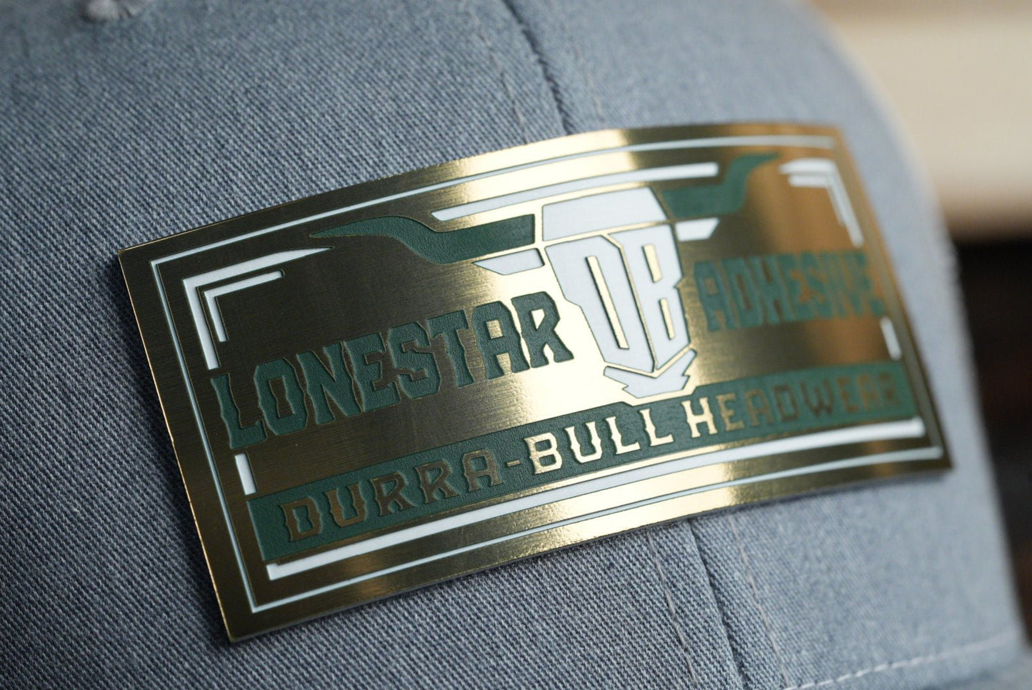 Acrylic: Antique Gold / Green / White TriLayer Durra - Bull™ Laserable Panels (12"x24") - LoneStar Adhesive
