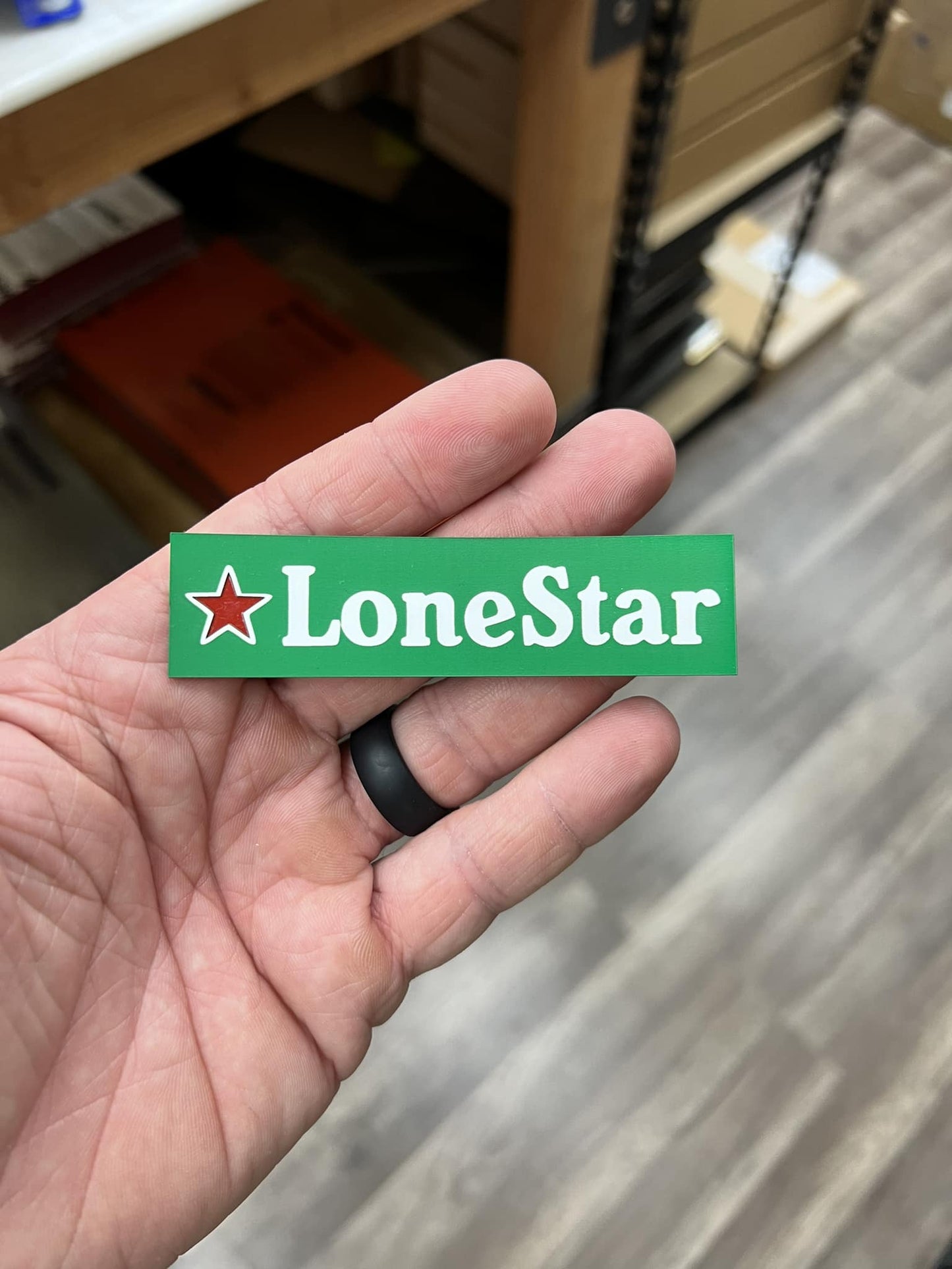 Acrylic: Self - Adhering White / Green / Red TriLayer Durra - Bull™ Laserable Panels (12"x24") - #LoneStar Adhesive#