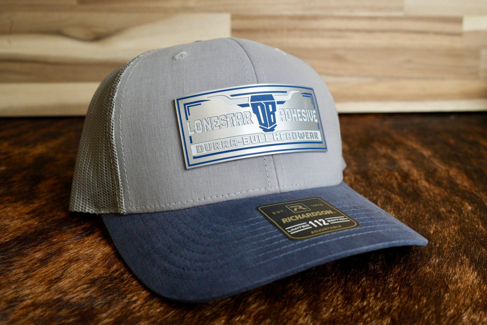 Acrylic: Silver/Navy/White TriLayer Durra - Bull™ Laserable Panels (12"x24") (Copy) - LoneStar Adhesive