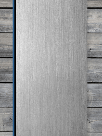 Acrylic: Stainless / Black / Blue TriLayer Durra - Bull™ Laserable Panels (12"x24") - #LoneStar Adhesive#