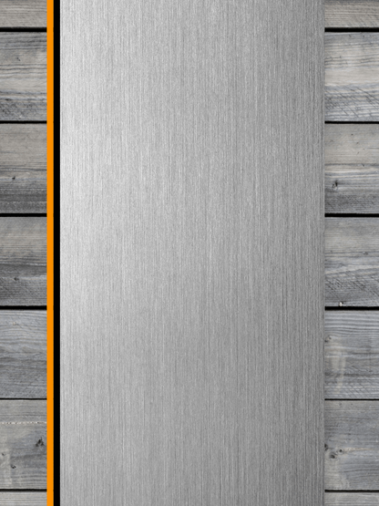 Acrylic: Stainless / Black / Orange TriLayer Durra - Bull™ Laserable Panels (12"x24") - #LoneStar Adhesive#