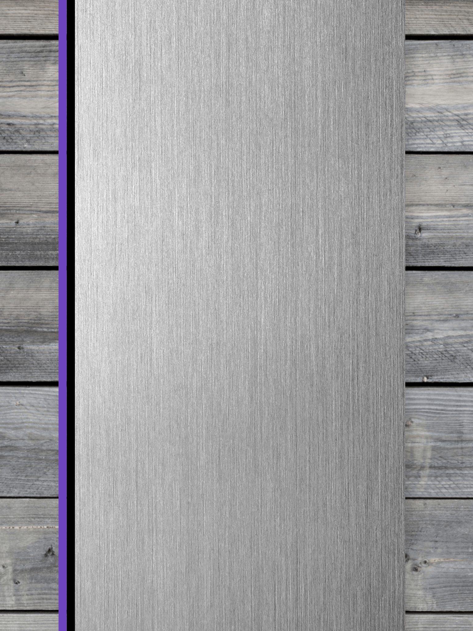 Acrylic: Stainless / Black / Purple TriLayer Durra-Bull™ Laserable Panels (12"x24")