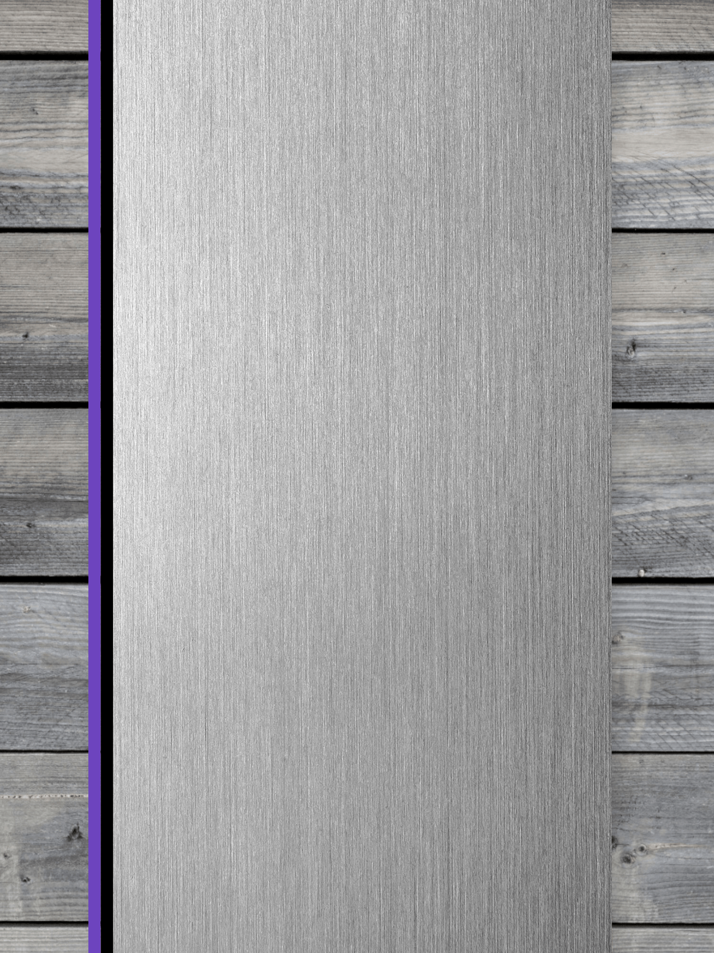 Acrylic: Stainless / Black / Purple TriLayer Durra - Bull™ Laserable Panels (12"x24") - #LoneStar Adhesive#