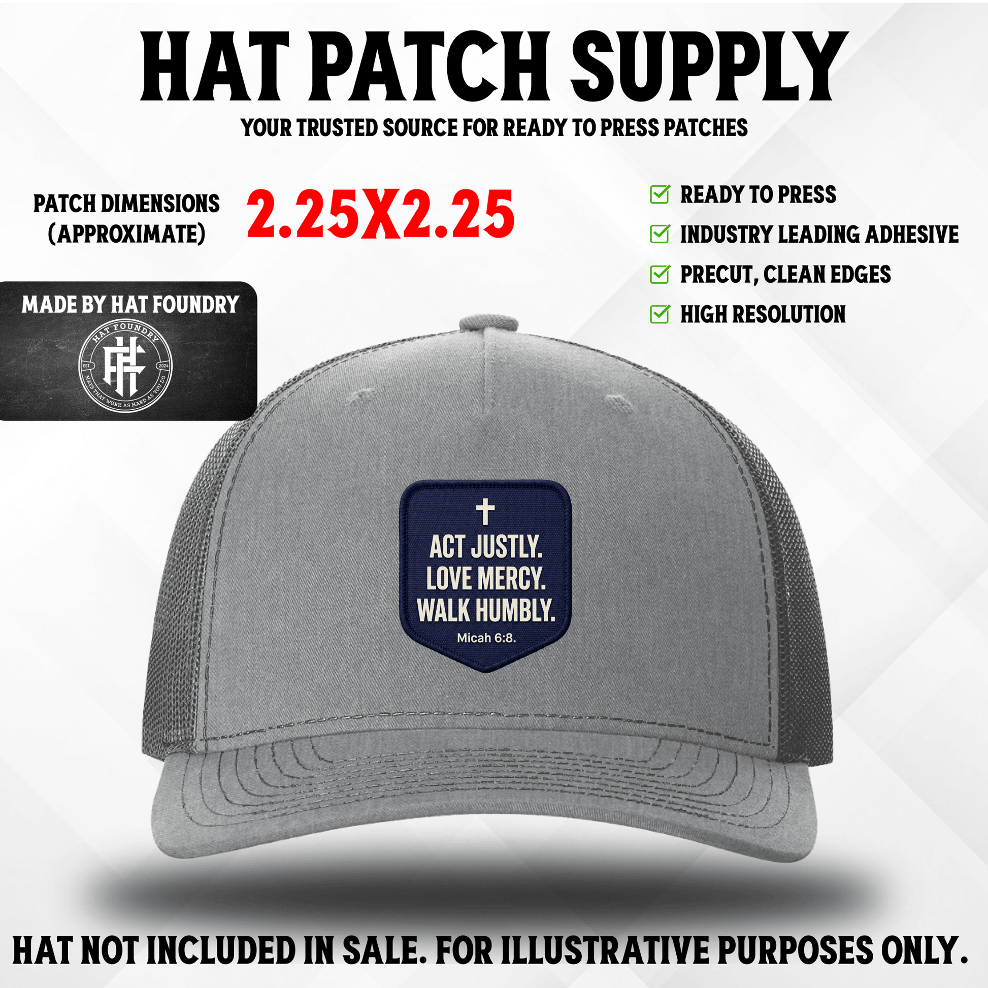 Act Justly. Love Mercy. Walk Humbly Micah 6:8 - LoneStar Adhesive