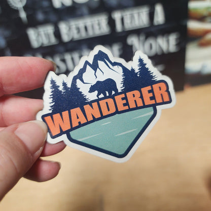 Adventure Awaits the Wanderer UV Printed Leatherette Hat Patch - MR01 - LoneStar Adhesive