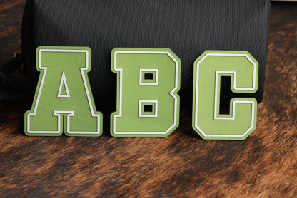Alphabet and Numbers Raised UV Border Patches - LoneStar Adhesive