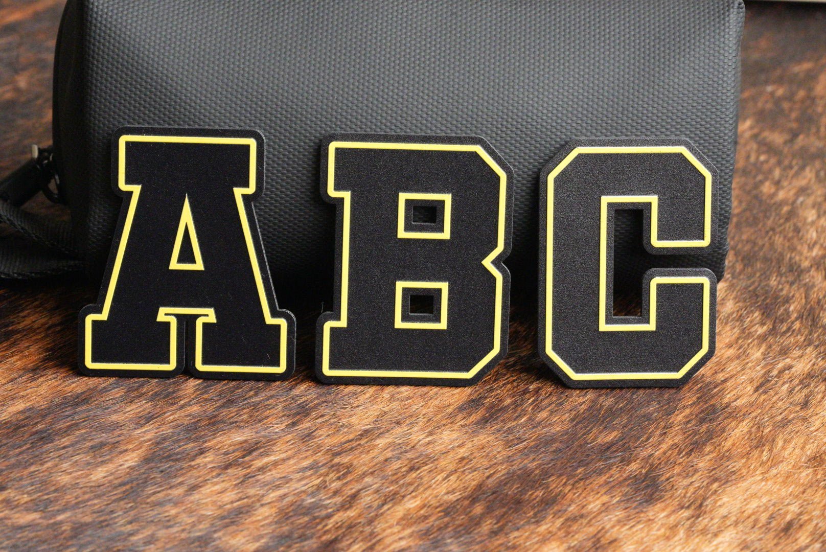 Alphabet and Numbers Raised UV Border Patches - LoneStar Adhesive