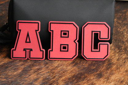 Alphabet and Numbers Raised UV Border Patches - LoneStar Adhesive