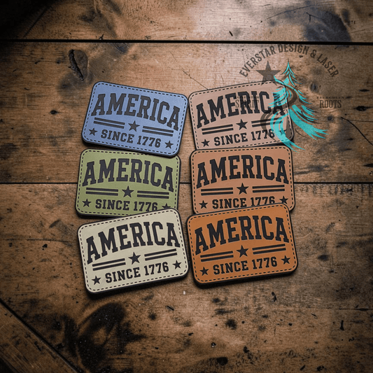 America Since 1776 Leather Patch - LoneStar Adhesive