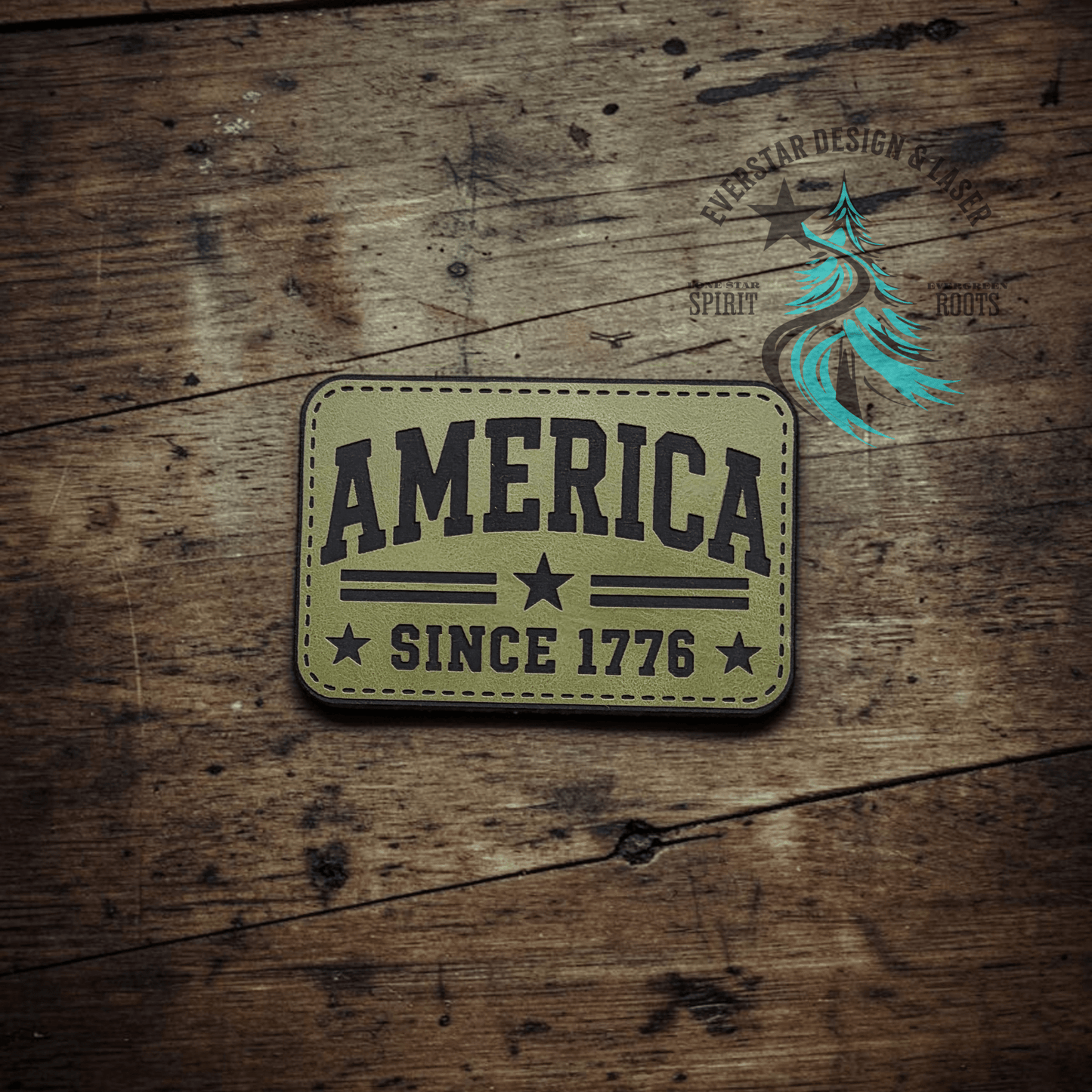 America Since 1776 Leather Patch - LoneStar Adhesive