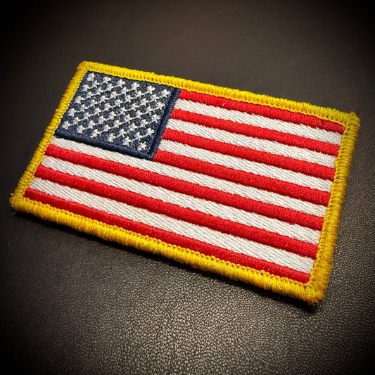 American Flag Embroidered Patch – Full Color, 2x3.5" | VELCRO® Brand Hook Backing - #LoneStar Adhesive#