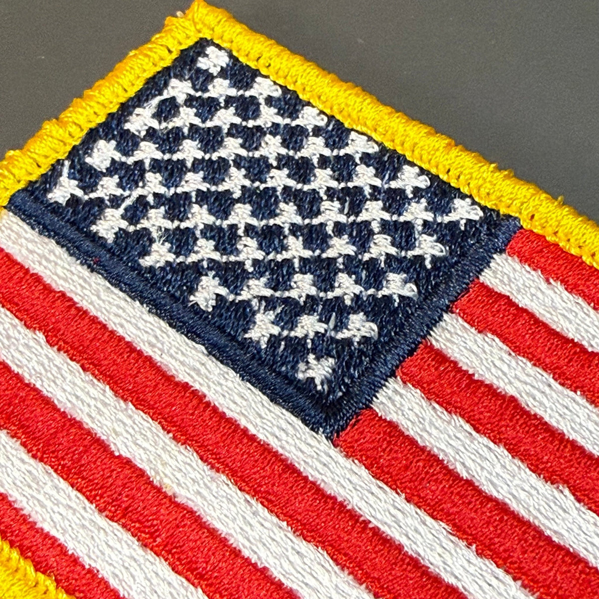 American Flag Patch, 2x3.5" Full Color Embroidered Patch | Made in USA | VELCRO® Brand Hook Backing - LoneStar Adhesive