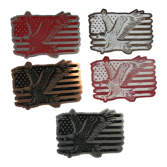 American Flag - Soaring Eagle leatherette Patch - #LoneStar Adhesive#