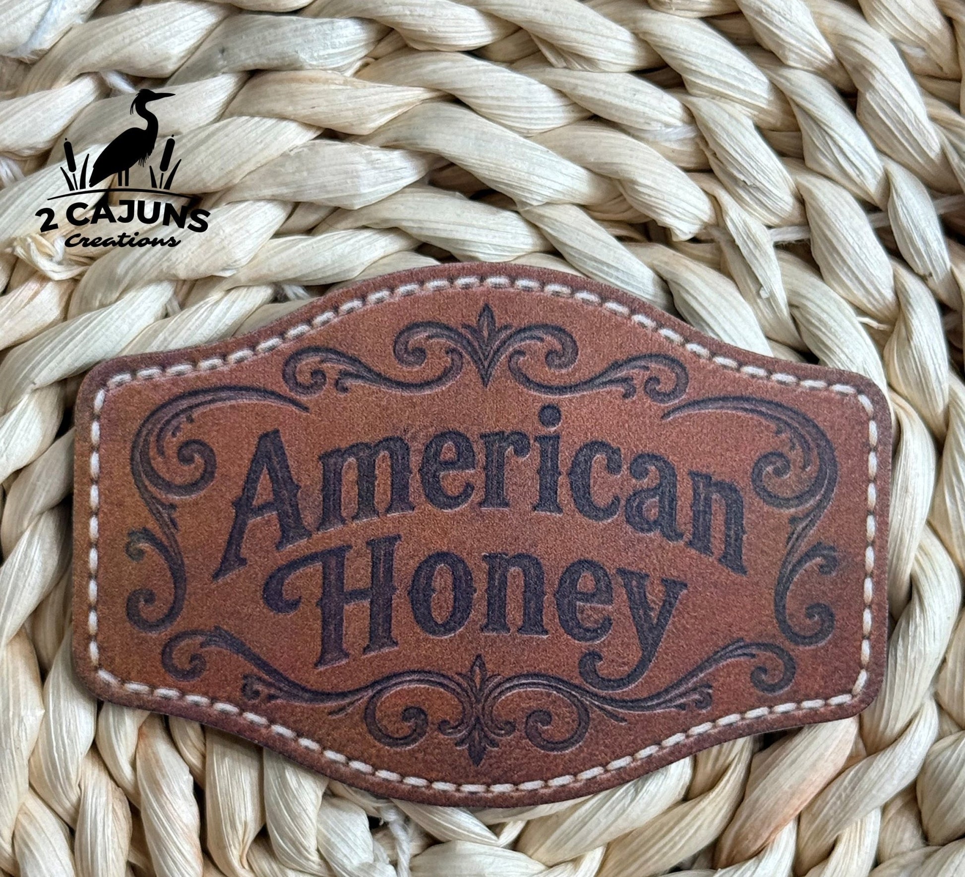 American Honey UV Printed Hat Patch - LoneStar Adhesive