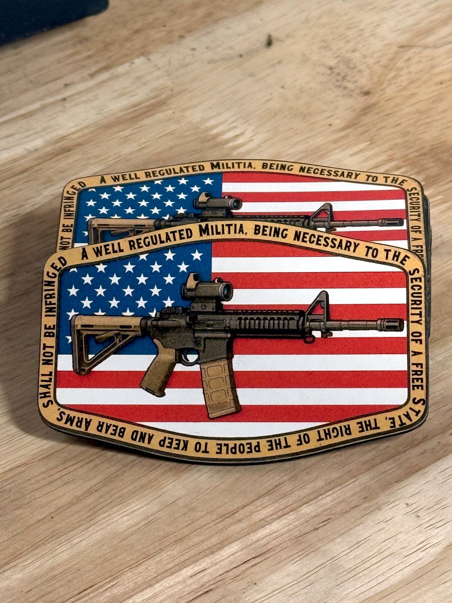 AR15 Second Amendment Full Color UV Printed Patch - LoneStar Adhesive