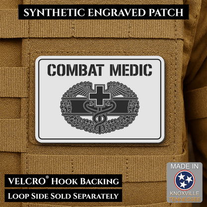 Army Combat Medic Morale Patch, 2x3" | Made in USA | VELCRO® Brand Hook Backing - LoneStar Adhesive