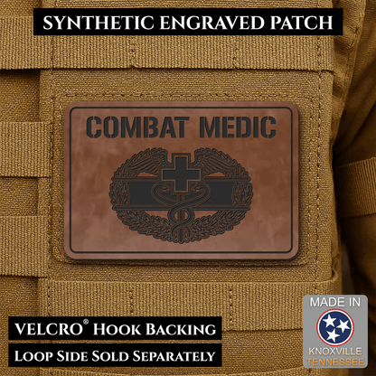 Army Combat Medic Morale Patch, 2x3" | Made in USA | VELCRO® Brand Hook Backing - LoneStar Adhesive