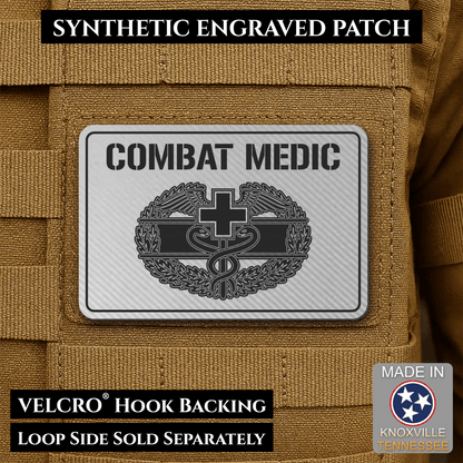 Army Combat Medic Morale Patch, 2x3" | Made in USA | VELCRO® Brand Hook Backing - LoneStar Adhesive