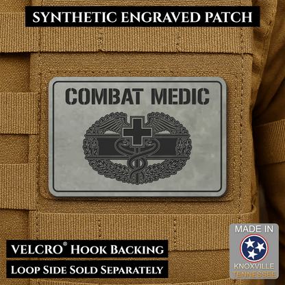 Army Combat Medic Morale Patch, 2x3" | Made in USA | VELCRO® Brand Hook Backing - LoneStar Adhesive