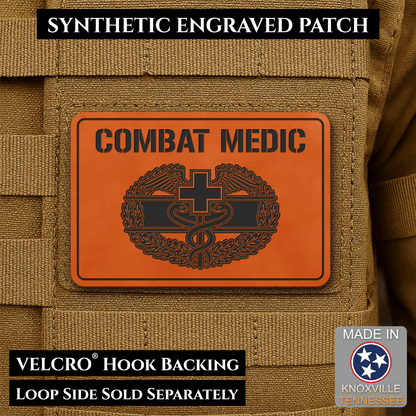 Army Combat Medic Morale Patch, 2x3" | Made in USA | VELCRO® Brand Hook Backing - LoneStar Adhesive