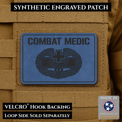 Army Combat Medic Morale Patch, 2x3" | Made in USA | VELCRO® Brand Hook Backing - LoneStar Adhesive