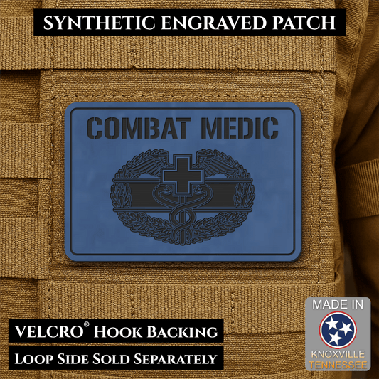 Army Combat Medic Morale Patch, 2x3" | Made in USA | VELCRO® Brand Hook Backing - LoneStar Adhesive