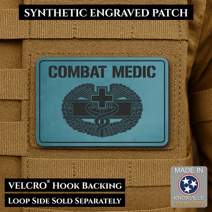 Army Combat Medic Morale Patch, 2x3" | Made in USA | VELCRO® Brand Hook Backing - LoneStar Adhesive