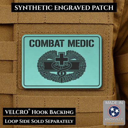 Army Combat Medic Morale Patch, 2x3" | Made in USA | VELCRO® Brand Hook Backing - LoneStar Adhesive