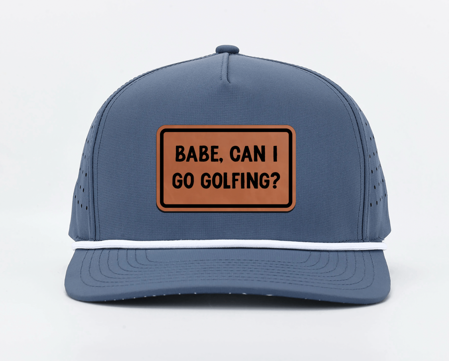 "Babe, Can I Go Golfing?" Leatherette Patches - LoneStar Adhesive