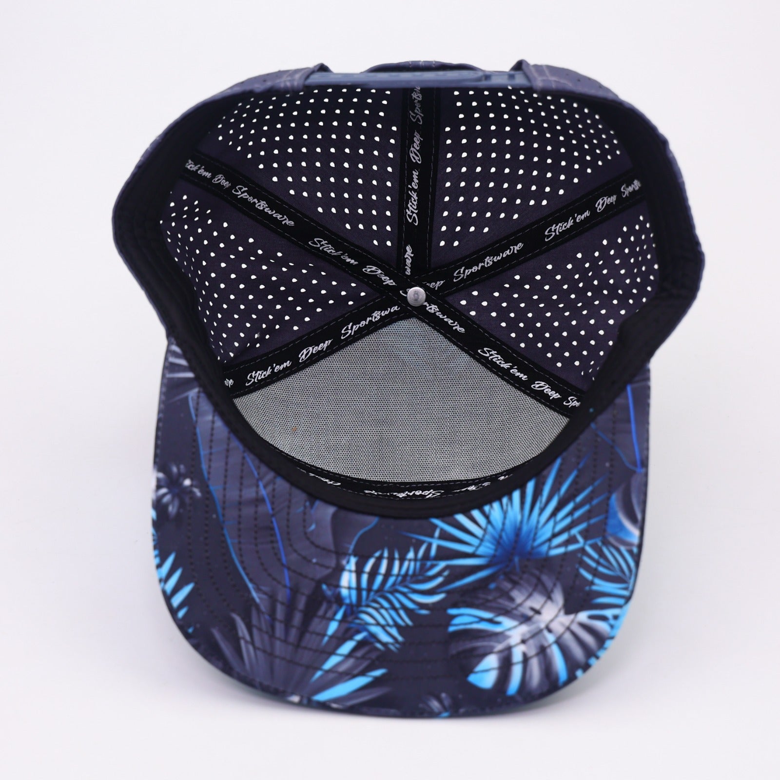 baby blue front with palm leaf print and grey back - LoneStar Adhesive