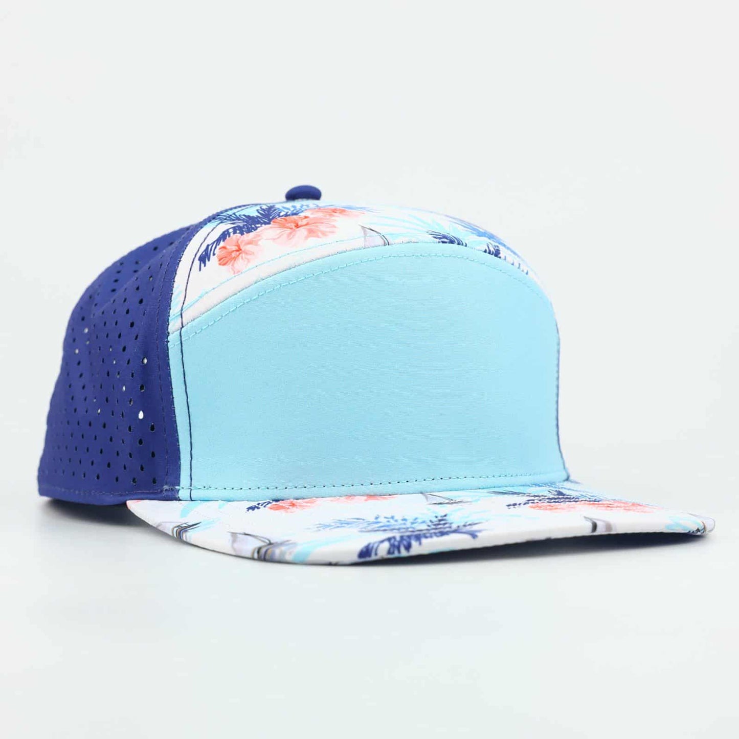 baby blue front with palms and navy blue back - LoneStar Adhesive