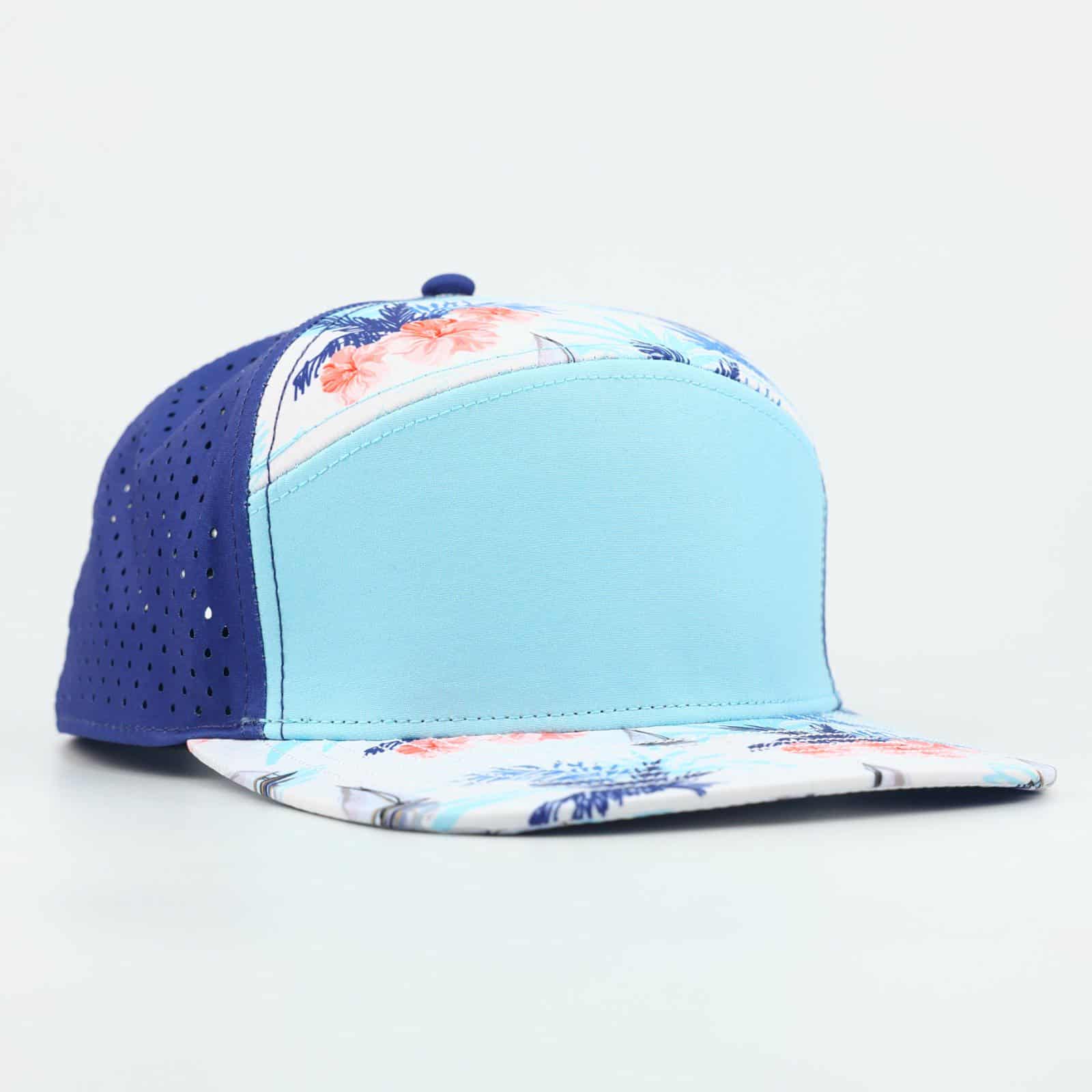 baby blue front with palms and navy blue back - LoneStar Adhesive