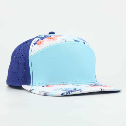 baby blue front with palms and navy blue back - LoneStar Adhesive