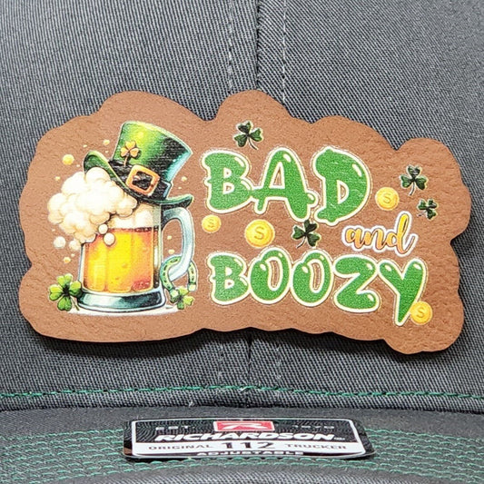 Bad Boozy UV Printed Leatherette Hat Patch - MR01 - LoneStar Adhesive