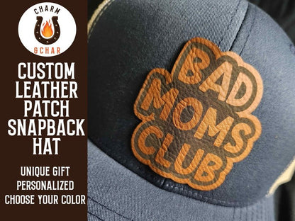 Bad Moms Club Leather Patch Trucker Hats - Classic Colors - #LoneStar Adhesive#