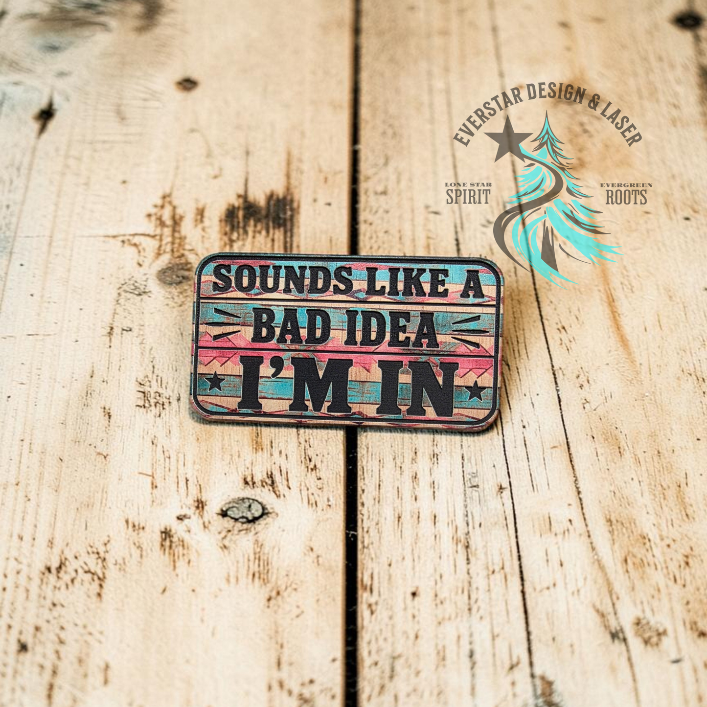 Sounds Like a Bad Idea Retro Rodeo Leather Patch
