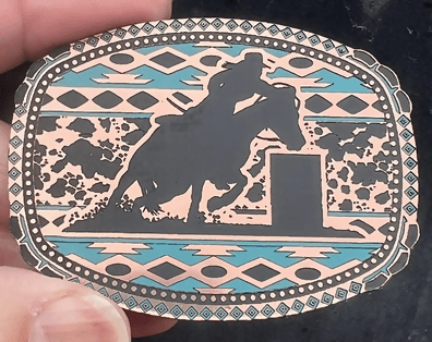Barrel racer hat patch design - LoneStar Adhesive