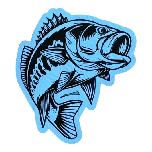 Bass Fish Leatherette Patch - #LoneStar Adhesive#