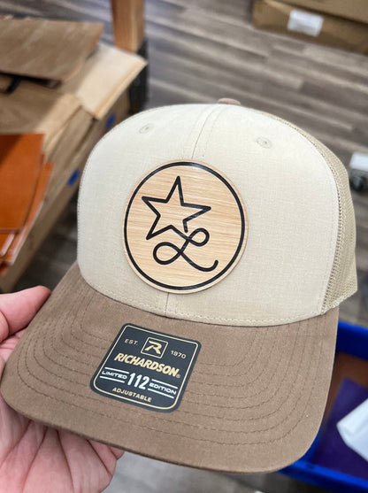 BeechWood / Brown laserable acrylic panels w/adhesive (12x24) - #LoneStar Adhesive#