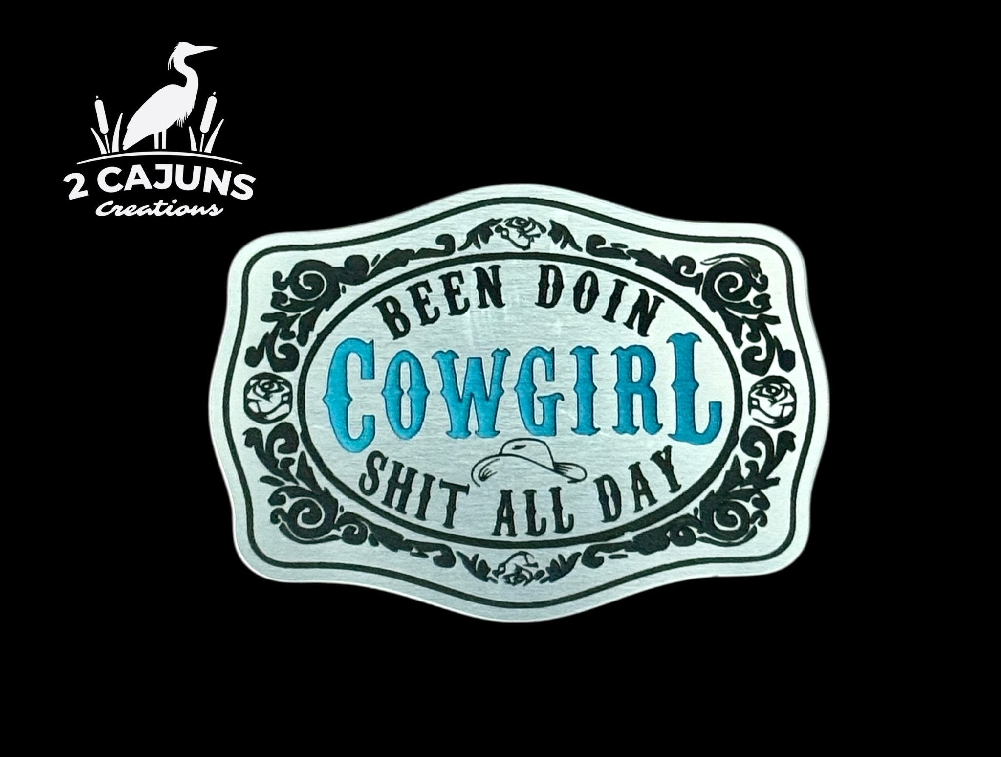 Been Doin Cowgirl Shit All Day Acrylic Hat Patch - 2 Colors Available ...