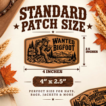 Bigfoot Hat Patch SVG Bundle | 8 Sasquatch Fall Halloween Laser Engraving Designs | Western Leatherette Patch Files | Patch & Burn - #LoneStar Adhesive#