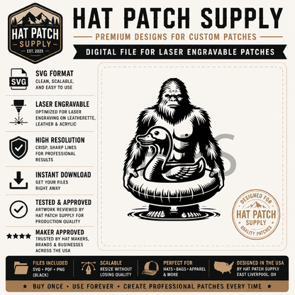 Bigfoot SVG Bundle Set 2 – Laser Ready Sasquatch Hat Patch Designs | Cowboys, Camping, Cooking & More - LoneStar Adhesive