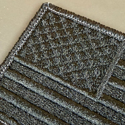 Blackout No Quarters Given American Flag Patch, 2x3.5" | Made in USA | VELCRO® Brand Hook Backing - LoneStar Adhesive