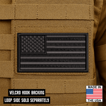 Blackout No Quarters Given American Flag VELCRO® Patch | Made in USA - LoneStar Adhesive